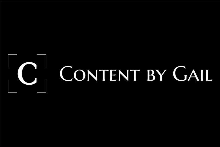 Content by Gail logo with white writing on a black background